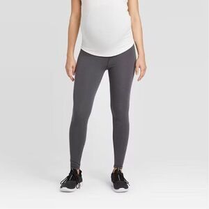 Over Belly Active Maternity Leggings - Isabel Mate Gray